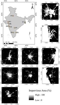Two decades of nighttime surface urban heat island intensity analysis over nine major populated cities of India and implications for heat stress